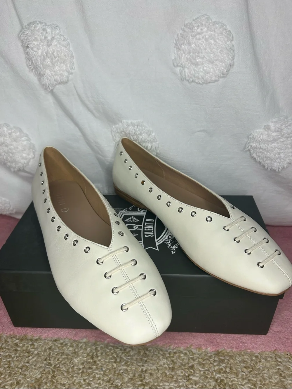 Anthropologie Silent D Lonny Grommet Lace-Up Flats
